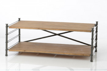 Table basse modulable en bois métal 2 tiroirs - Alane