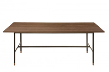 Table rectangulaire en bois et métal noir L200 - JERSEY