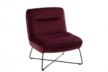 Fauteuil moderne en tissu et métal - ELIOT