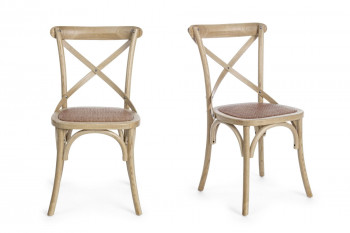 Chaise bistrot en rotin (lot de 2) - ESTAMINET