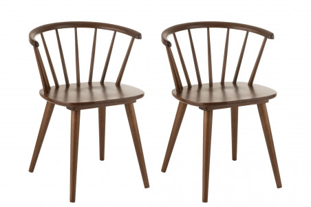 Chaises vintage en bois lot de deux