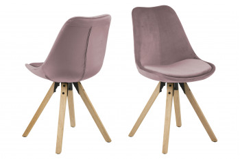 Chaises modernes bois et tissus (lot de 2) - EARL