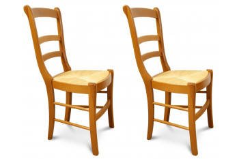RECONDITIONNE - Chaises Louis Philippe en bois massif (Lot de 2)