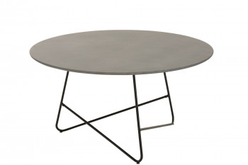 table basse ronde en ciment