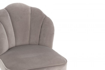 Fauteuil en velours et pieds métal - CAMELIA