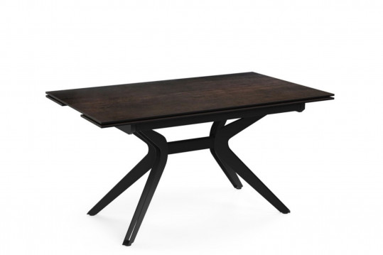 Table à manger rectangulaire extensible en céramique et métal L150 - PYRUS