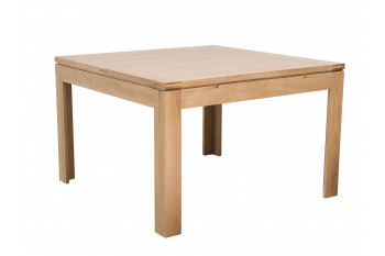OCCASION Table carrée extensible bois chêne clair massif L140/200 - BOSTON