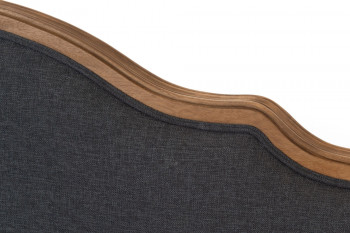 Tête de lit double en bois et en tissu gris L160 - BETSY