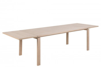 Table rectangulaire extensible en chêne blanchi L200/300 - LIAC