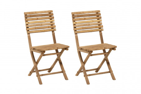 Lot de deux chaises de jardin pliables