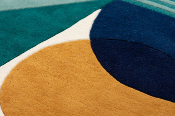 Tapis contemporain ovale en laine tufté main 200x290 - HALO