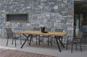 Chaises de jardin colorées en aluminium (lot de 4) - CASSIS