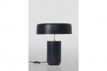 Lampe de table bleue en métal H35 - BRUNE