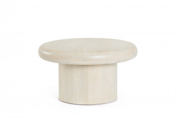 Table basse de salon ronde en bois de manguier D60 - JUAREZ