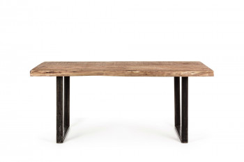 Table à manger bois massif et métal 6 personnes L180 - CONNEMARA