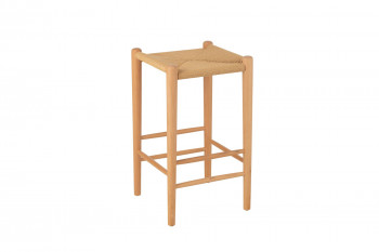 Tabouret de bar en corde et bois - LEO