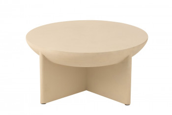 Table basse ronde organique en bois beige D90 - MILLY