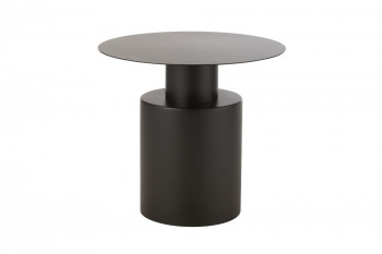 Table basse ronde design en métal noir D55 - MONZA