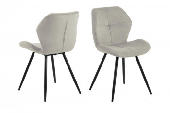 Chaises de salle à manger en tissu (lot de 2) - PETRA