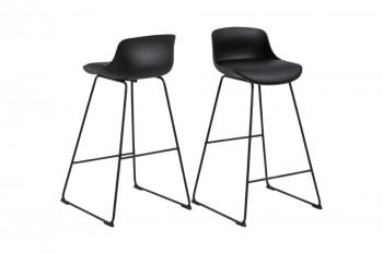 Tabourets de bar en métal et simili (lot de 2) - LILIAN