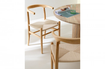 Chaises de salle à manger en corde et bois de hêtre - AYA