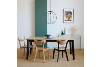 Table à manger rectangulaire extensible en chêne L180/260 - JOYCE