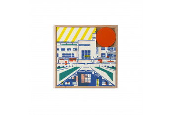 Tableau en bois taquin villa Cavrois 48 x 48 - VILLA