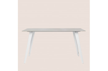 Table rectangulaire en céramique et métal L140 6 places - ARLETTE