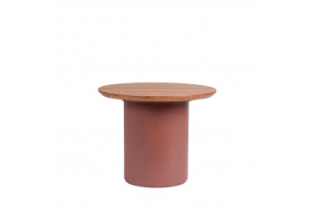 Table basse ronde contemporaine D50 en acacia - SAJO