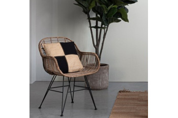 Fauteuil tressé en Rotin - RAKEL