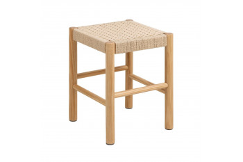 Tabouret en bois et assise tressée L80 - THEO