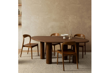 Chaises de salle à manger en bois de teck (lot de 2) - JUNE