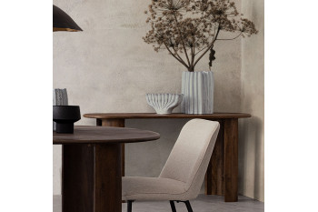 Console ovale en manguier japandi L147 - NAPLES