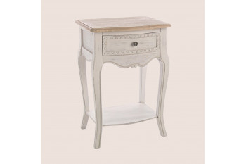 Chevet 1 tiroir 1 Tablette en bois - GARANCE