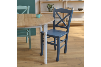 OCCASION Chaises en hêtre massif colorées (lot de 2) - CLAYTON