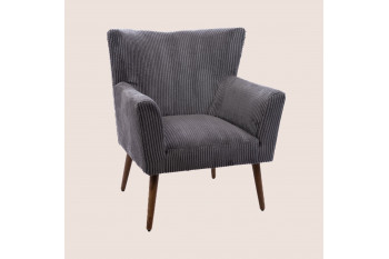 Fauteuil à accoudoirs en velours côtelé large - HERON