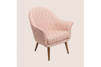 Fauteuil classique chic en tissu multicolore - ELIETE