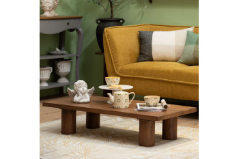 Table basse rectangulaire en manguier 4 pieds L115 - OTAVI